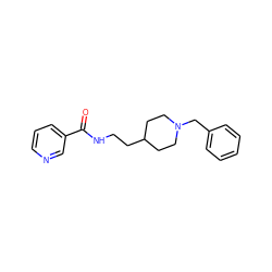 O=C(NCCC1CCN(Cc2ccccc2)CC1)c1cccnc1 ZINC000003814270