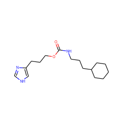 O=C(NCCCC1CCCCC1)OCCCc1c[nH]cn1 ZINC000036430254