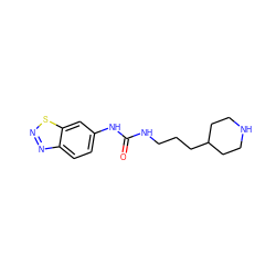 O=C(NCCCC1CCNCC1)Nc1ccc2nnsc2c1 ZINC000095581319