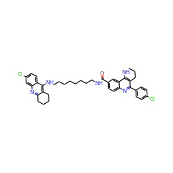 O=C(NCCCCCCCCNc1c2c(nc3cc(Cl)ccc13)CCCC2)c1ccc2nc(-c3ccc(Cl)cc3)c3c(c2c1)NCCC3 ZINC000299832150