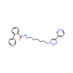 O=C(NCCCCCCCn1cc(-c2cccnc2)nn1)c1ccccc1-c1ccccc1 ZINC000220781315