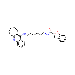 O=C(NCCCCCCNc1c2c(nc3ccccc13)CCCCC2)c1cc2ccccc2o1 ZINC000653705331