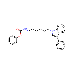 O=C(NCCCCCCn1cc(-c2ccccc2)c2ccccc21)Oc1ccccc1 ZINC000473120504