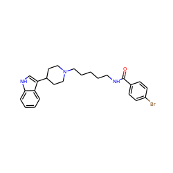 O=C(NCCCCCN1CCC(c2c[nH]c3ccccc23)CC1)c1ccc(Br)cc1 ZINC000029483237