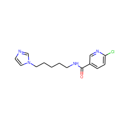 O=C(NCCCCCn1ccnc1)c1ccc(Cl)nc1 ZINC000025989881