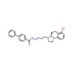 O=C(NCCCCN1CC[C@H]2c3cccc(O)c3CC[C@@H]21)c1ccc(-c2ccccc2)cc1 ZINC000026717769