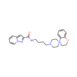 O=C(NCCCCN1CC[N+]2(CCOc3ccccc32)CC1)c1cc2ccccn2n1 ZINC001772625534