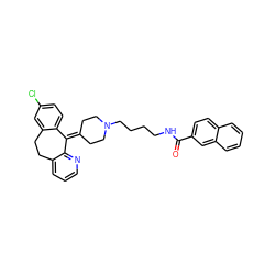 O=C(NCCCCN1CCC(=C2c3ccc(Cl)cc3CCc3cccnc32)CC1)c1ccc2ccccc2c1 ZINC000028869934