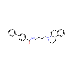 O=C(NCCCCN1CCC[C@@H]2c3ccccc3CC[C@@H]21)c1ccc(-c2ccccc2)cc1 ZINC000026719584