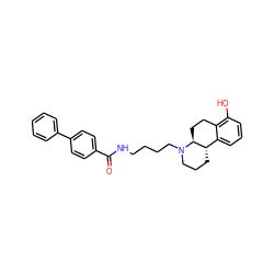 O=C(NCCCCN1CCC[C@H]2c3cccc(O)c3CC[C@@H]21)c1ccc(-c2ccccc2)cc1 ZINC000026733489