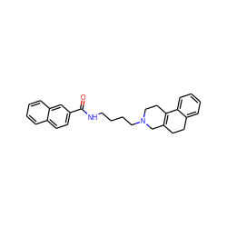 O=C(NCCCCN1CCC2=C(CCc3ccccc32)C1)c1ccc2ccccc2c1 ZINC000028459998