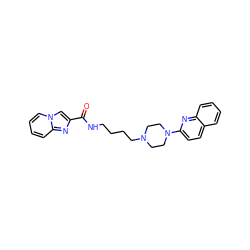 O=C(NCCCCN1CCN(c2ccc3ccccc3n2)CC1)c1cn2ccccc2n1 ZINC000299824774