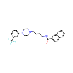 O=C(NCCCCN1CCN(c2cccc(C(F)(F)F)c2)CC1)c1ccc2ccccc2c1 ZINC000653701043