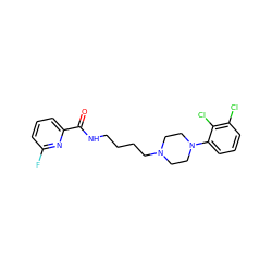 O=C(NCCCCN1CCN(c2cccc(Cl)c2Cl)CC1)c1cccc(F)n1 ZINC000028525725