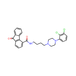 O=C(NCCCCN1CCN(c2cccc(Cl)c2Cl)CC1)c1cccc2c1-c1ccccc1C2=O ZINC000013534346