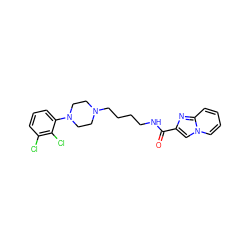 O=C(NCCCCN1CCN(c2cccc(Cl)c2Cl)CC1)c1cn2ccccc2n1 ZINC000299825975