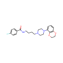 O=C(NCCCCN1CCN(c2cccc3c2OCCO3)CC1)c1ccc(F)cc1 ZINC000026492626