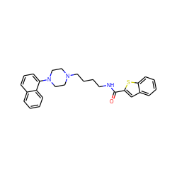 O=C(NCCCCN1CCN(c2cccc3ccccc23)CC1)c1cc2ccccc2s1 ZINC000473247903