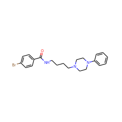 O=C(NCCCCN1CCN(c2ccccc2)CC1)c1ccc(Br)cc1 ZINC000026285123