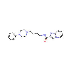 O=C(NCCCCN1CCN(c2ccccc2)CC1)c1cn2ccccc2n1 ZINC000058490046