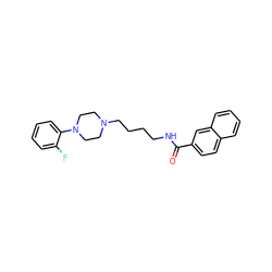 O=C(NCCCCN1CCN(c2ccccc2F)CC1)c1ccc2ccccc2c1 ZINC000653687096