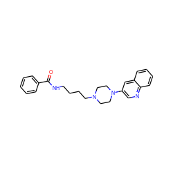 O=C(NCCCCN1CCN(c2cnc3ccccc3c2)CC1)c1ccccc1 ZINC000165117022