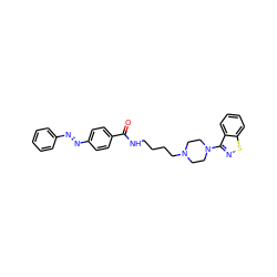 O=C(NCCCCN1CCN(c2nsc3ccccc23)CC1)c1ccc(/N=N/c2ccccc2)cc1 ZINC000013747129