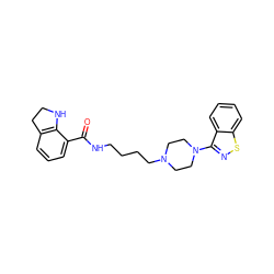 O=C(NCCCCN1CCN(c2nsc3ccccc23)CC1)c1cccc2c1NCC2 ZINC000012356413