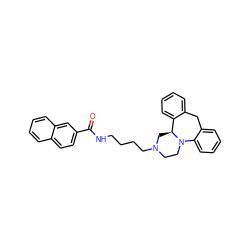 O=C(NCCCCN1CCN2c3ccccc3Cc3ccccc3[C@@H]2C1)c1ccc2ccccc2c1 ZINC000028869892