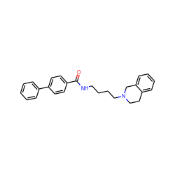 O=C(NCCCCN1CCc2ccccc2C1)c1ccc(-c2ccccc2)cc1 ZINC000029485047