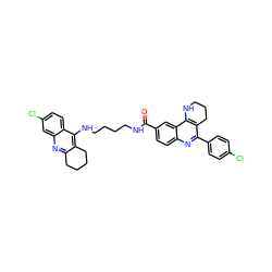 O=C(NCCCCNc1c2c(nc3cc(Cl)ccc13)CCCC2)c1ccc2nc(-c3ccc(Cl)cc3)c3c(c2c1)NCCC3 ZINC000299834820