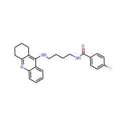 O=C(NCCCCNc1c2c(nc3ccccc13)CCCC2)c1ccc(F)cc1 ZINC000072108215