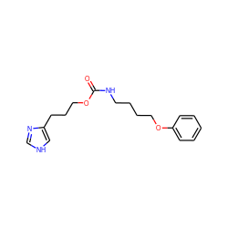 O=C(NCCCCOc1ccccc1)OCCCc1c[nH]cn1 ZINC000096915513