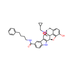 O=C(NCCCCc1ccccc1)c1ccc2[nH]c3c(c2c1)C[C@@]1(O)[C@H]2Cc4ccc(O)c5c4[C@@]1(CCN2CC1CC1)[C@H]3O5 ZINC000026850252