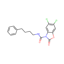 O=C(NCCCCc1ccccc1)n1c(=O)oc2cc(Cl)c(Cl)cc21 ZINC000653795390