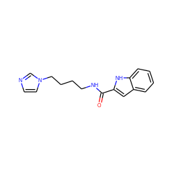 O=C(NCCCCn1ccnc1)c1cc2ccccc2[nH]1 ZINC000025989966