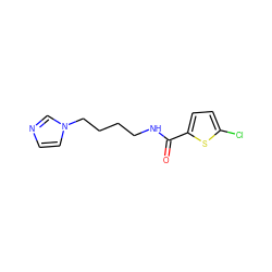 O=C(NCCCCn1ccnc1)c1ccc(Cl)s1 ZINC000025990665