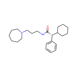 O=C(NCCCN1CCCCCC1)[C@@H](c1ccccc1)C1CCCCC1 ZINC000003789001