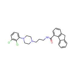 O=C(NCCCN1CCN(c2cccc(Cl)c2Cl)CC1)c1cccc2c1-c1ccccc1C2 ZINC000013534356