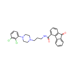 O=C(NCCCN1CCN(c2cccc(Cl)c2Cl)CC1)c1cccc2c1-c1ccccc1C2=O ZINC000013534342