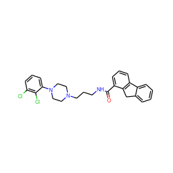 O=C(NCCCN1CCN(c2cccc(Cl)c2Cl)CC1)c1cccc2c1Cc1ccccc1-2 ZINC000013864102