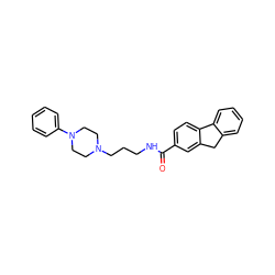 O=C(NCCCN1CCN(c2ccccc2)CC1)c1ccc2c(c1)Cc1ccccc1-2 ZINC000013864103