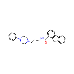 O=C(NCCCN1CCN(c2ccccc2)CC1)c1cccc2c1Cc1ccccc1-2 ZINC000013864101