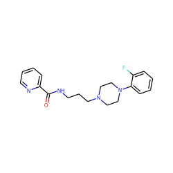 O=C(NCCCN1CCN(c2ccccc2F)CC1)c1ccccn1 ZINC000038592306