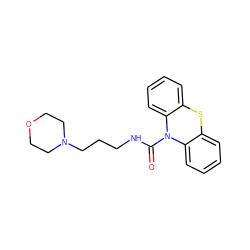 O=C(NCCCN1CCOCC1)N1c2ccccc2Sc2ccccc21 ZINC000022288922