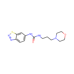 O=C(NCCCN1CCOCC1)Nc1ccc2nnsc2c1 ZINC000095581931