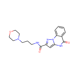 O=C(NCCCN1CCOCC1)c1cc2[nH]c(=O)c3ccccc3n2n1 ZINC000043020291