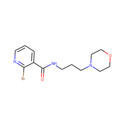 O=C(NCCCN1CCOCC1)c1cccnc1Br ZINC000045355924