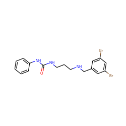 O=C(NCCCNCc1cc(Br)cc(Br)c1)Nc1ccccc1 ZINC000028367725