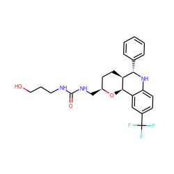 O=C(NCCCO)NC[C@H]1CC[C@@H]2[C@H](O1)c1cc(C(F)(F)F)ccc1N[C@H]2c1ccccc1 ZINC000049053185